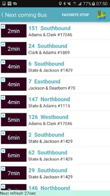 Chicago Bus Tracker (CTA) android App screenshot 4